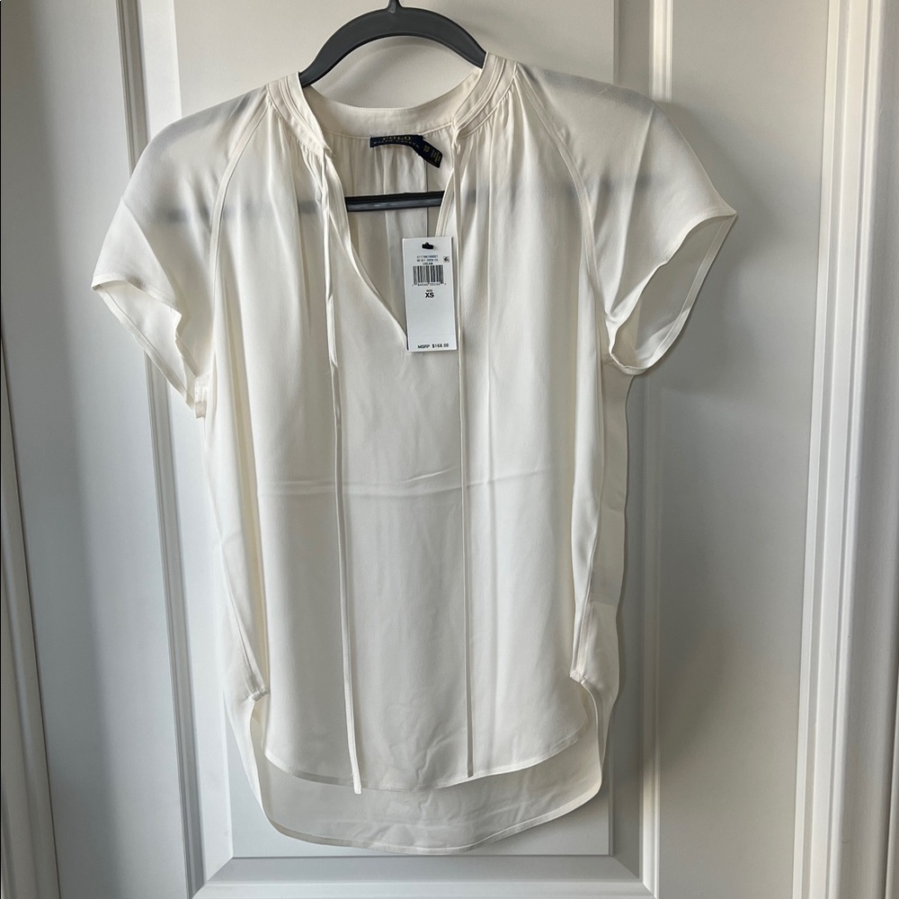 Polo Ralph Lauren Silk Blouse with Tie Front XS